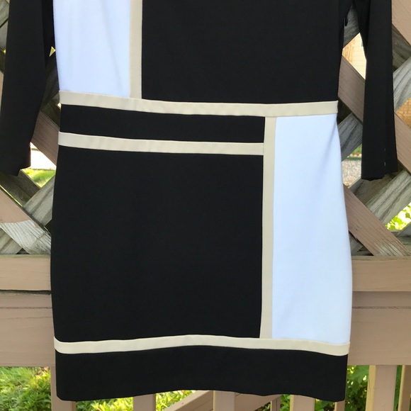 WHBM COLOR BLOCK LONG TOP - Picture 3 of 7